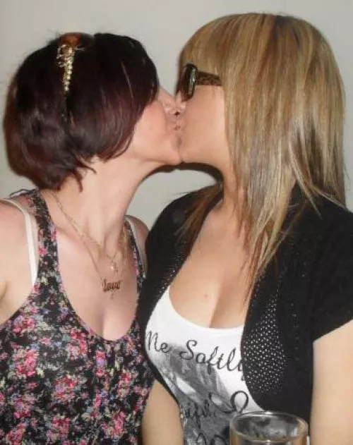 Best friends kissing.  by cumrealgood