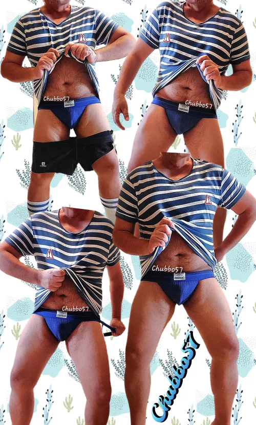 Ever wondered what other dadbods are wearing under their exercise gear, at the park over the weekend? 😁🩲💙🧢😉 by chubbo57