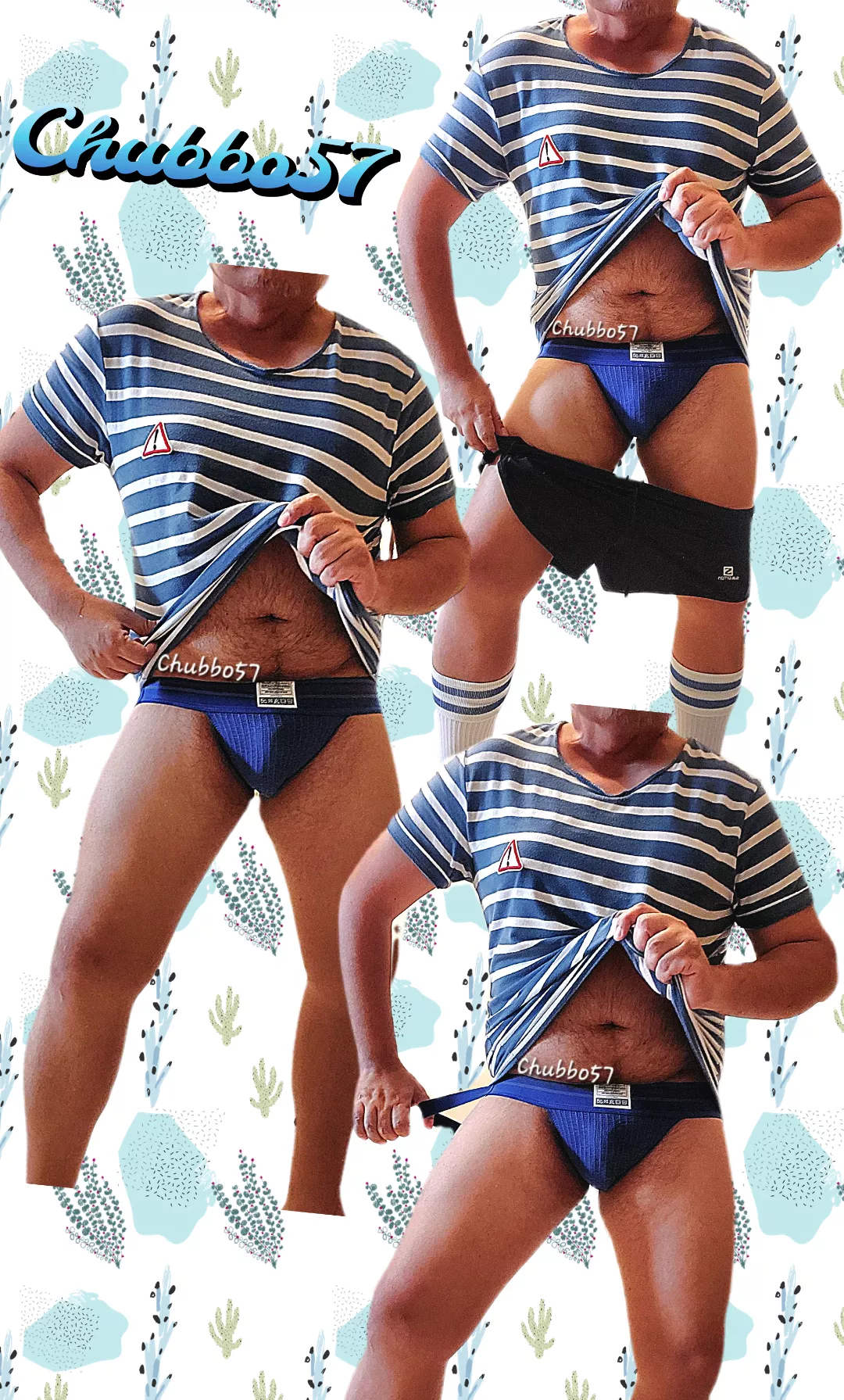 Ever wondered what other dadbods are wearing under their exercise gear, at the park over the weekend? 😁🩲💙🧢😉 posted by chubbo57