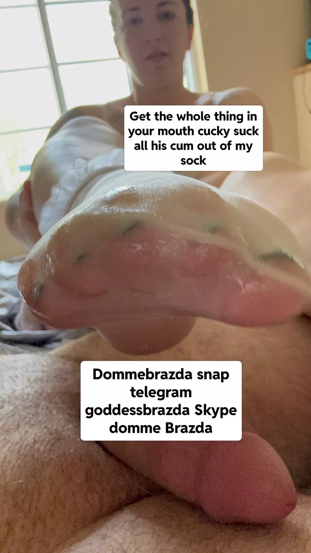 Get the whole thing in your mouth cucky ! posted by GoddessBrazda