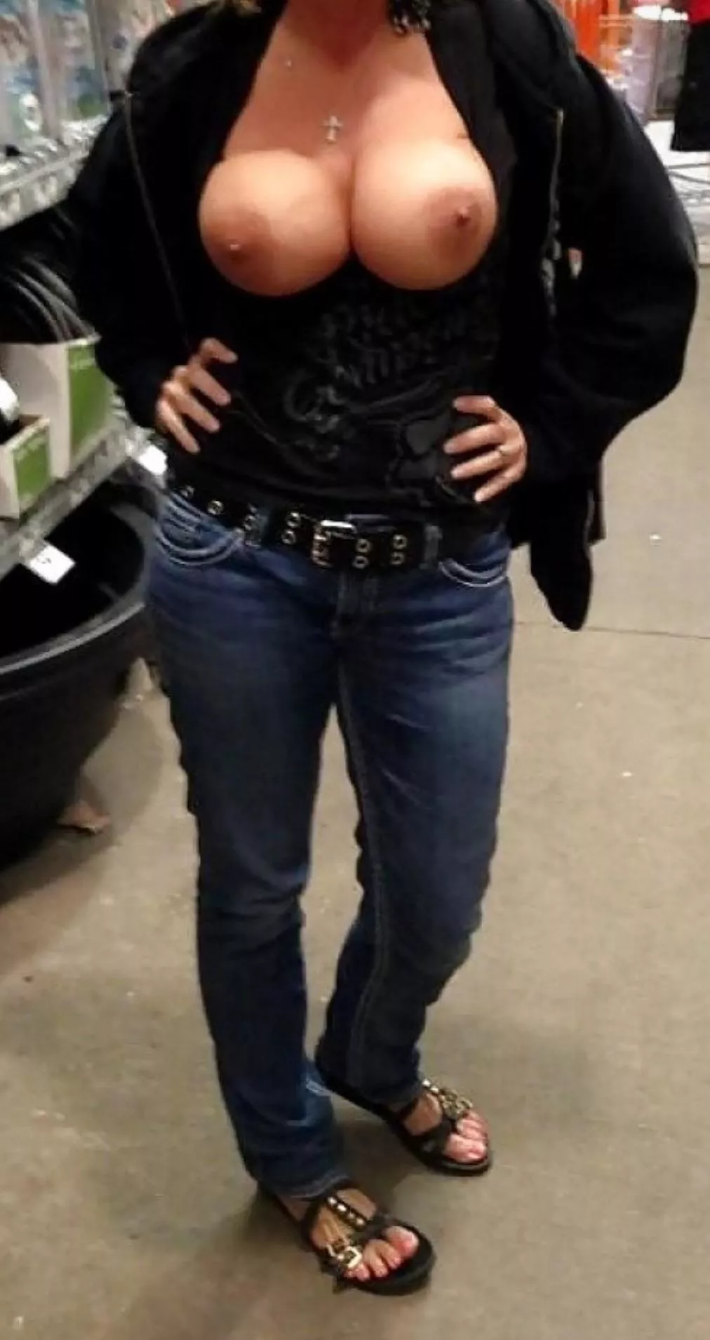 Lowes tits out for my dom posted by Serious_Size762