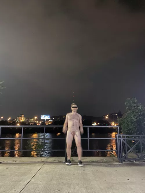 (M31) The photo from when the homeless guy caught me. This is the split second after he called out and I turned around in horror lol I had my phone leaning against the bench with a timer on by mtguy778