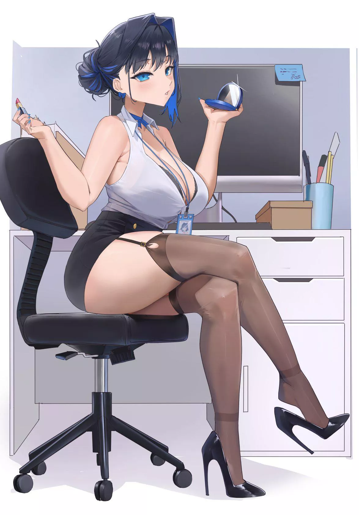 Office Lady Kronii [Hololive] posted by IDMRecursion
