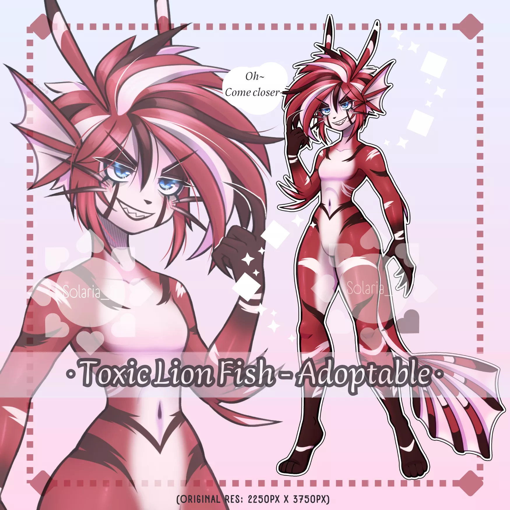 Toxic Lion Fish - Adoptable - Info in comments (Art by me) posted by Solaria_5