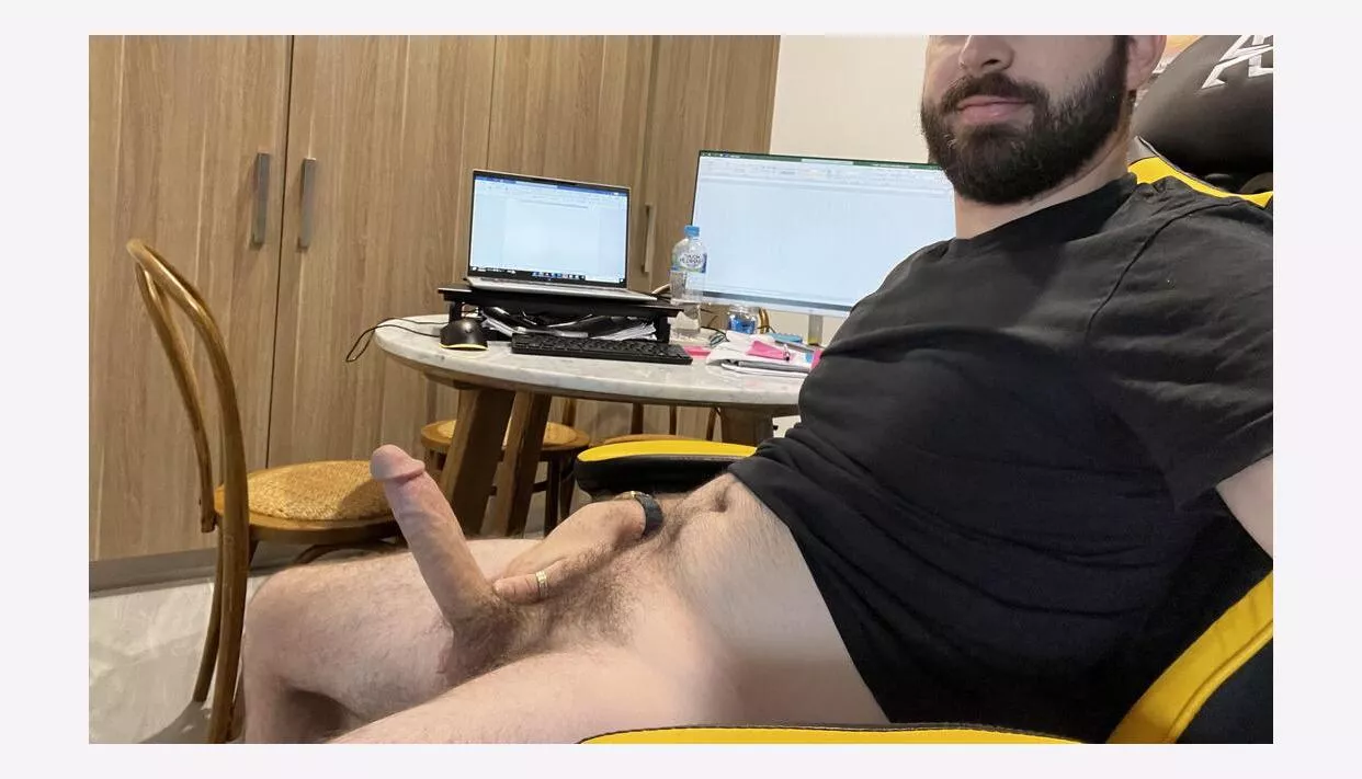 Wanking.. I mean, workjng from home 😉 posted by ButterflyAnxious2660