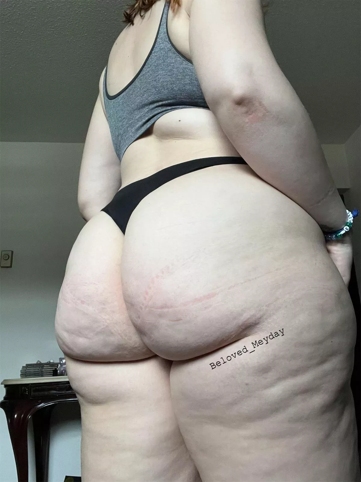 A booty with dimples and marks posted by Beloved_Meyday
