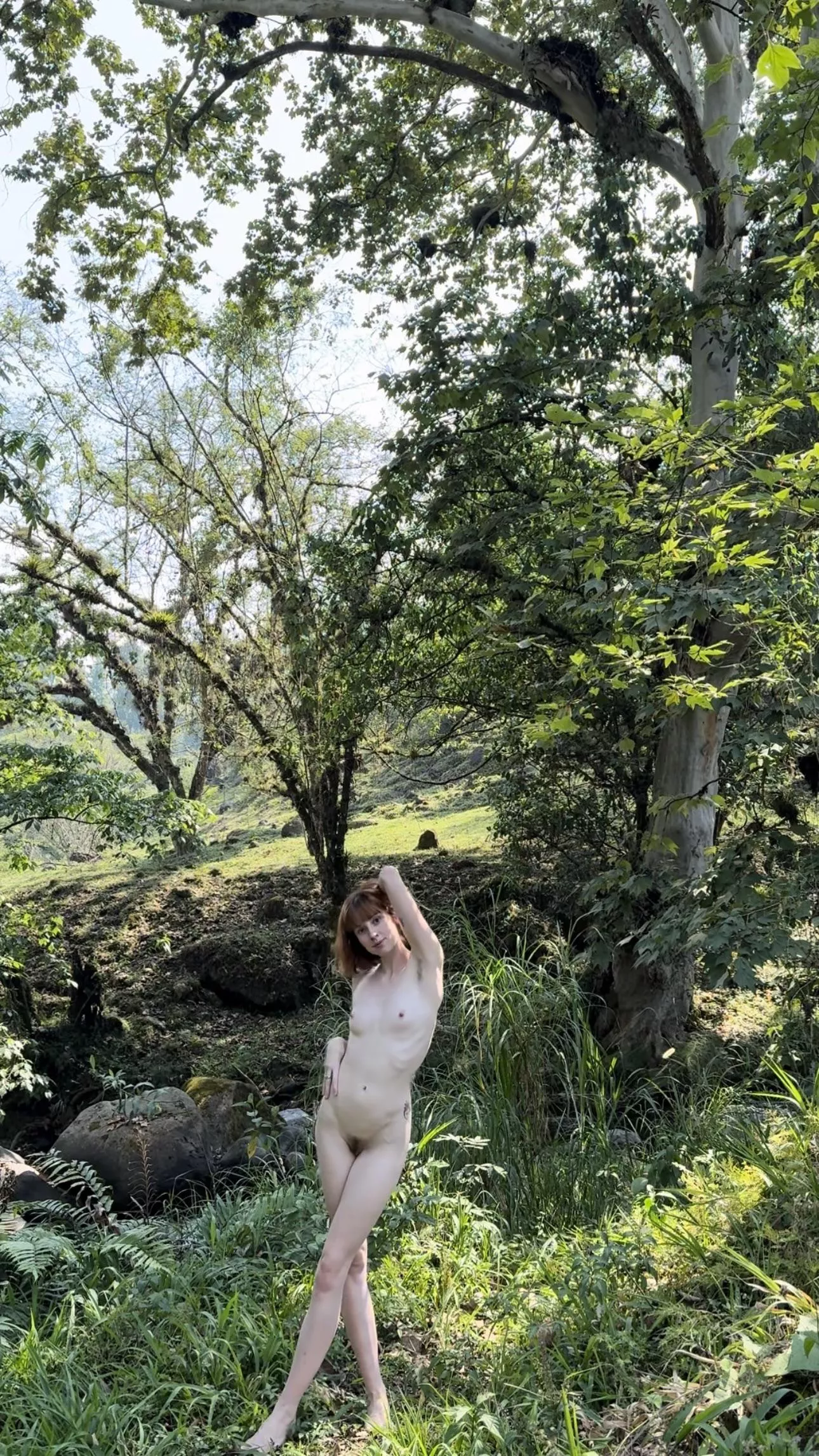 An all natural skinny girl. posted by Nippy_Hippie