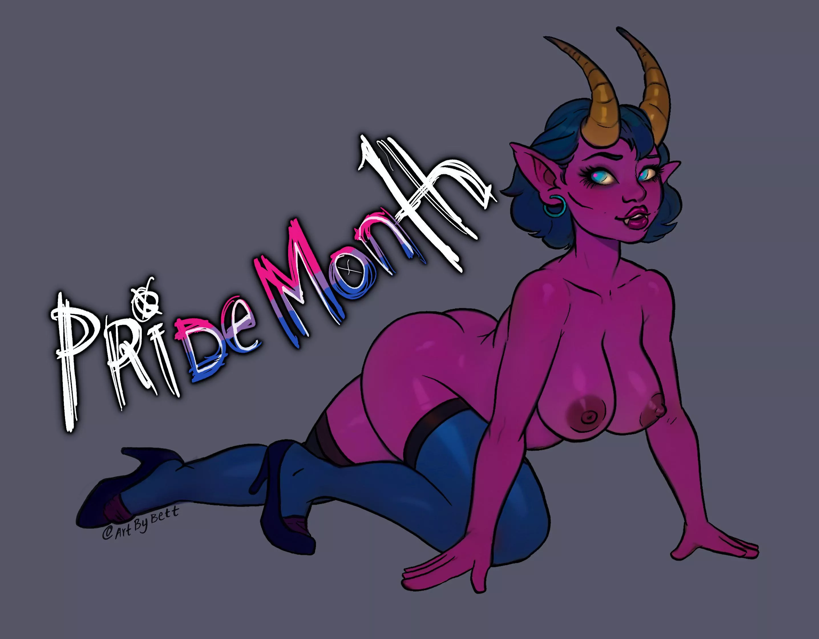 Bi Tiefling posted by Burnervonbernington