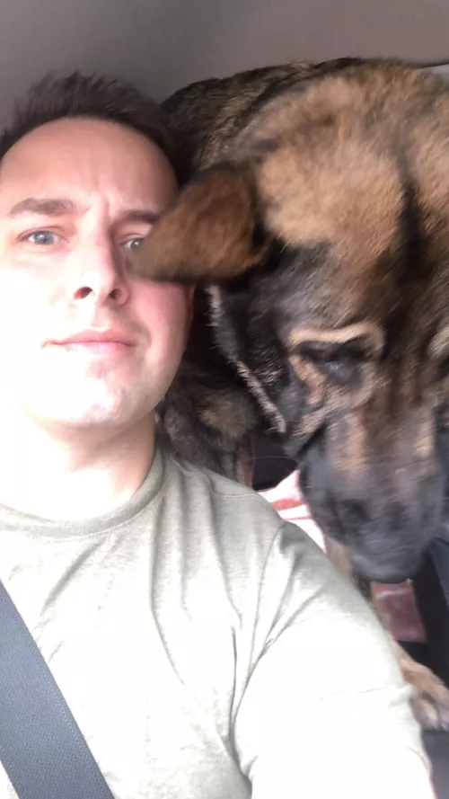 Guess my dog wanted to photo bomb me by NM_008