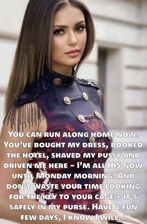 Perfectly prepared for her date, for no reward - a well trained cuckold… by biffa_b_