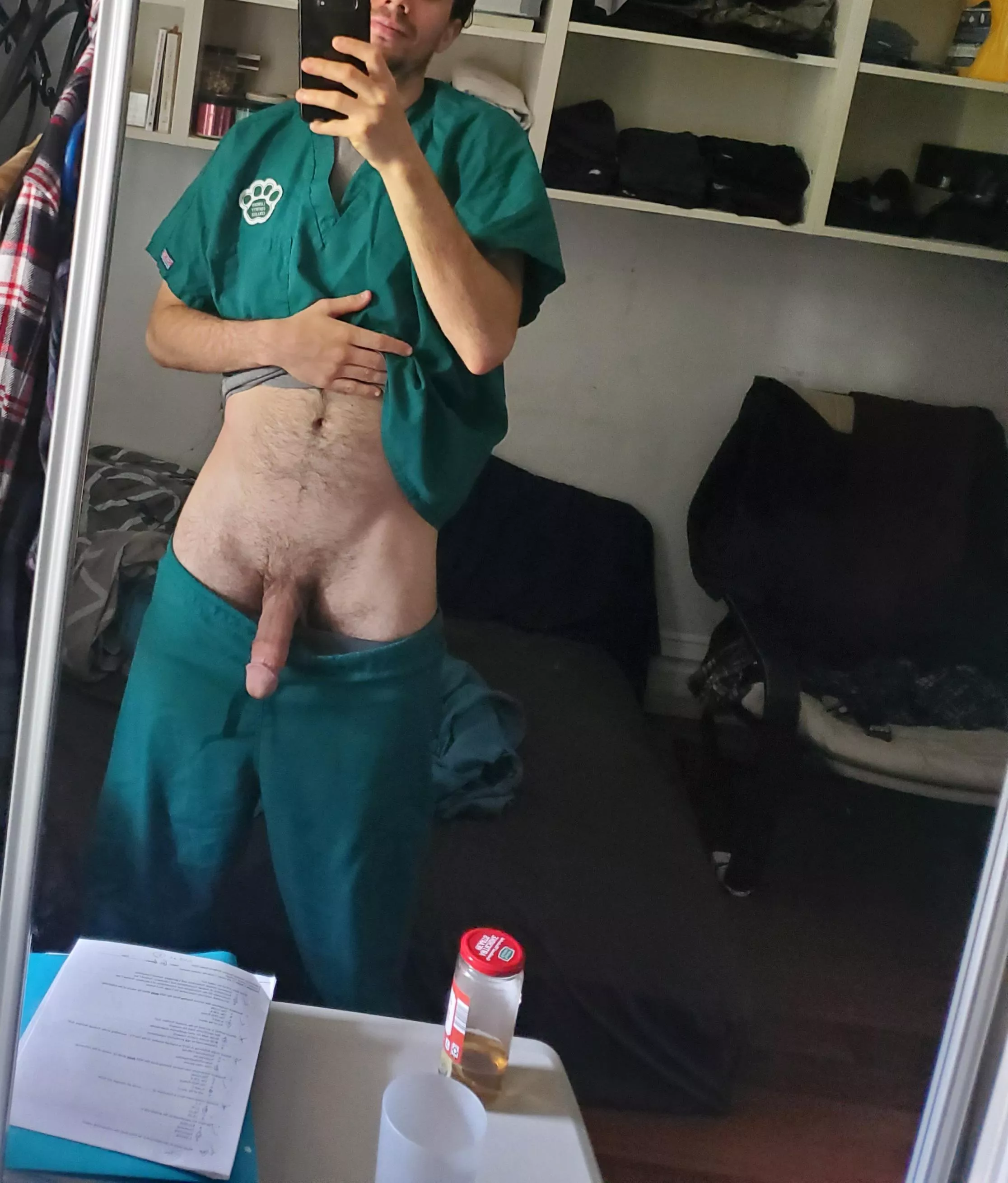 Rate my dick in scrubs  posted by Historical_Kick_9806