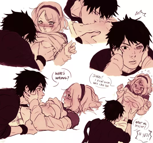 Sakura And Sasuke Being Wholesome (Ceejss) [Naruto] by LeashMePls