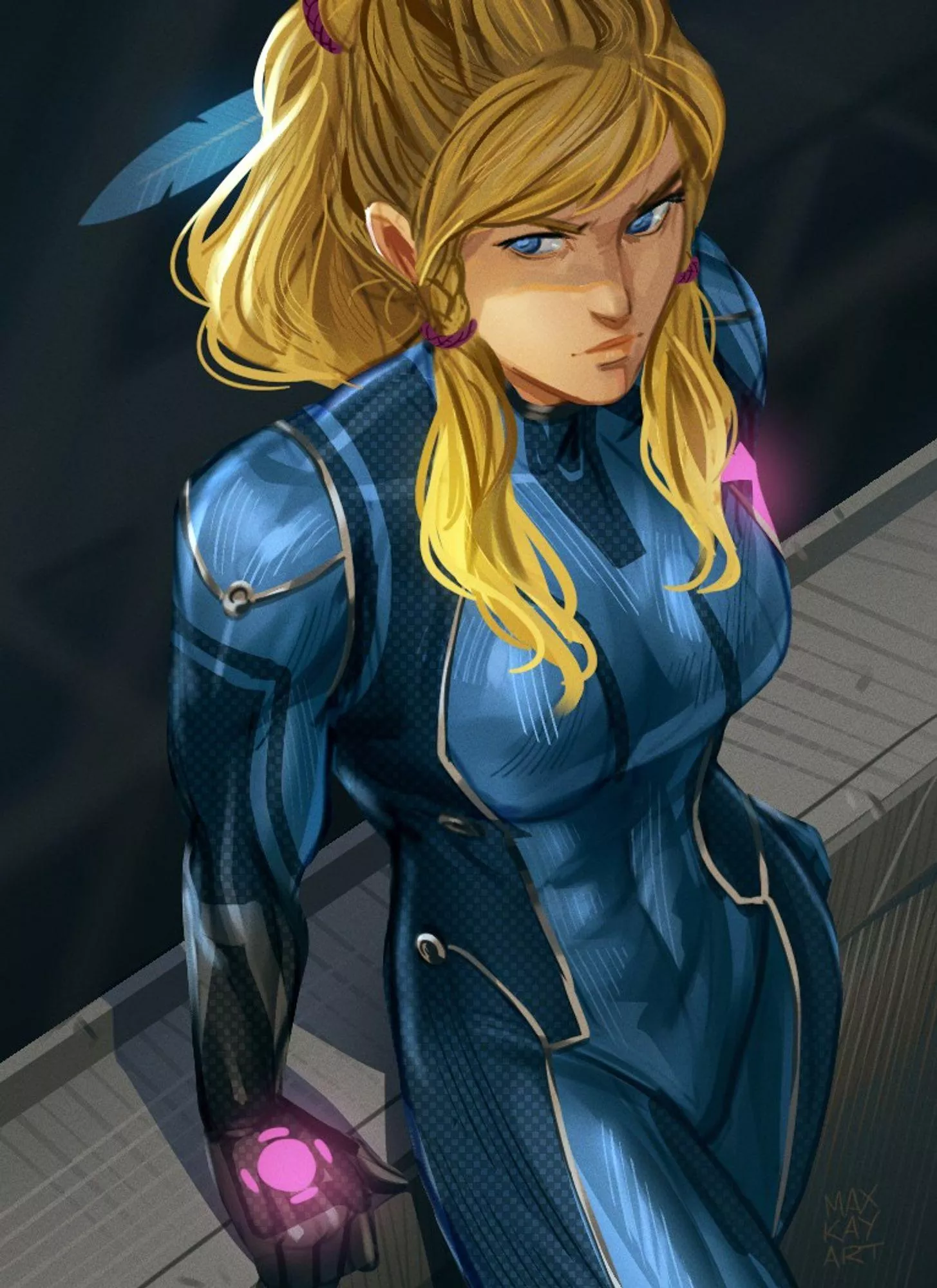 Samus, thoughts elsewhere [Metroid] (Max Kay) posted by DistantJourneys