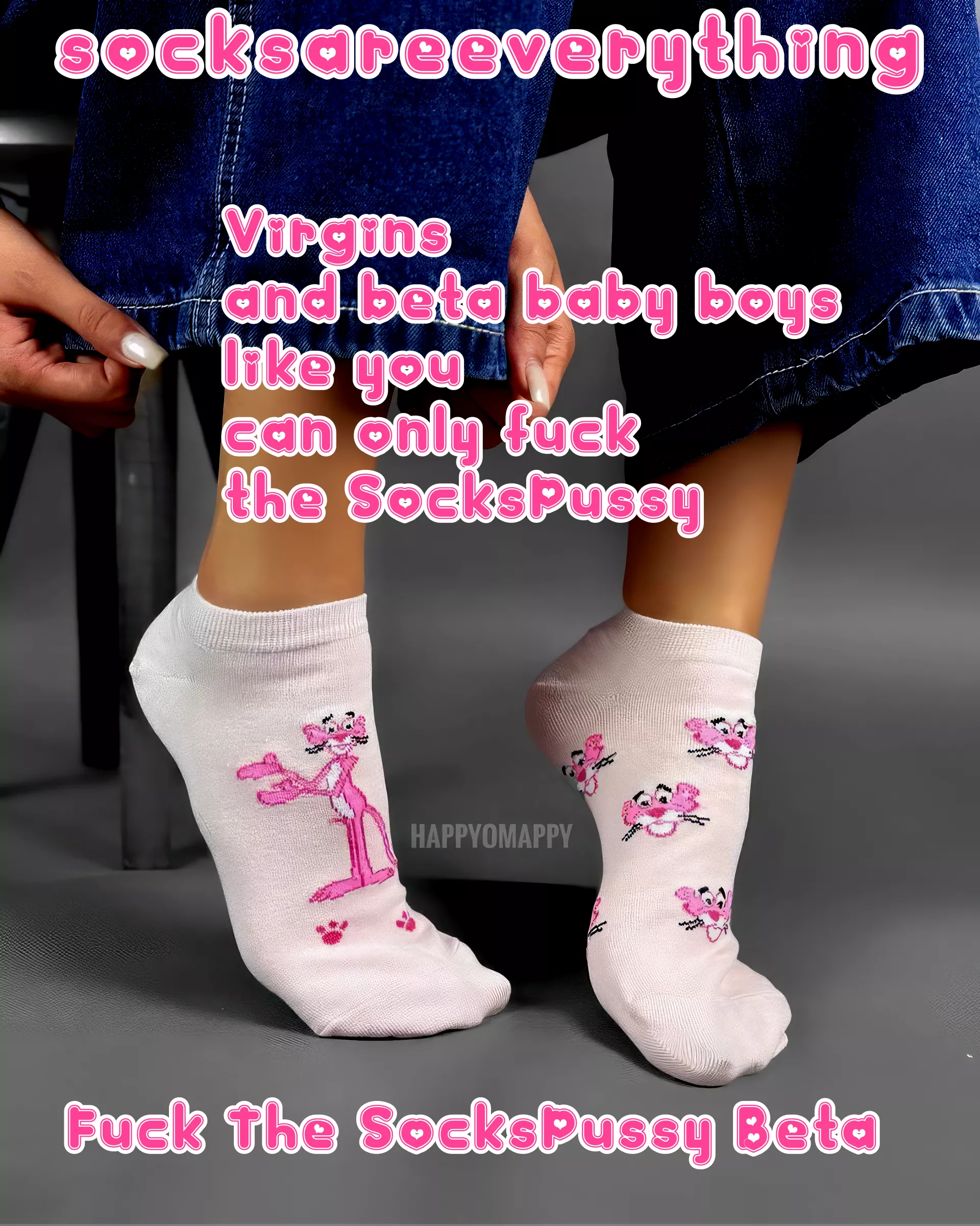 Virgins or renewed virgins like you can only fuck the sockspussy you silly beta baby boy! posted by SocksAreEverything