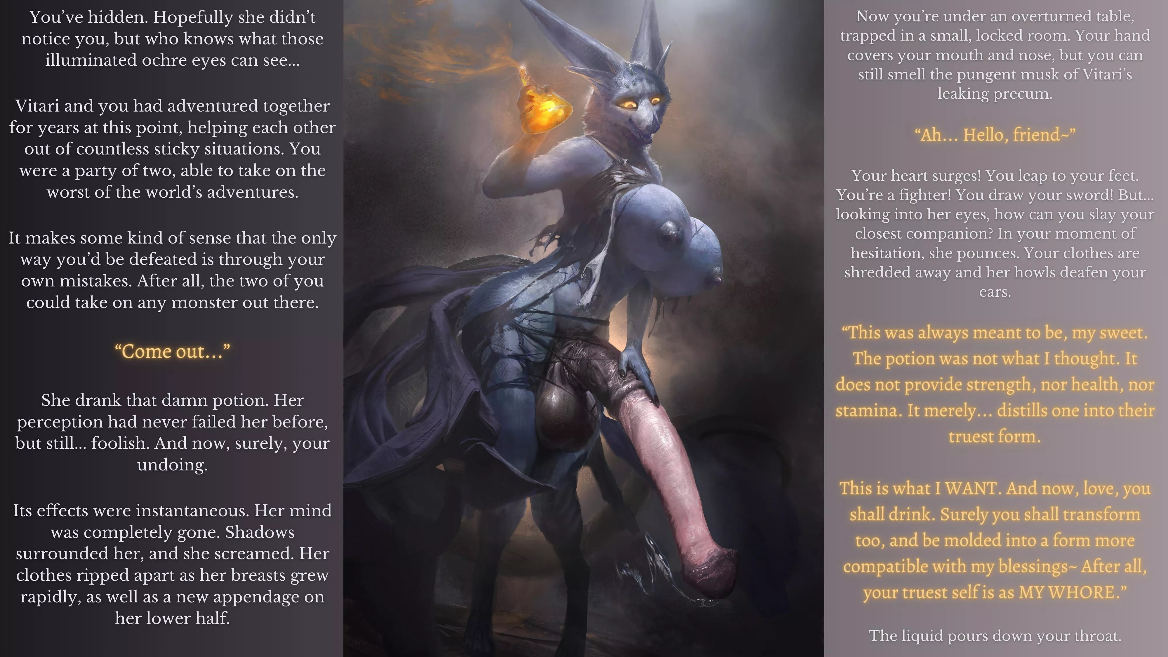 Your Fantasy Companion Rolled A Nat 1 Perception [futa] [anthro] [fantasy] [transformation] [noncon] [horror] posted by gigglyCuddler