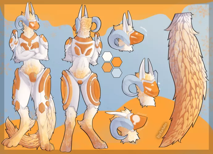 Art by me || Proto design for Axius the protogen on Discord | I hope you all like it! <3  by bforbarbatos