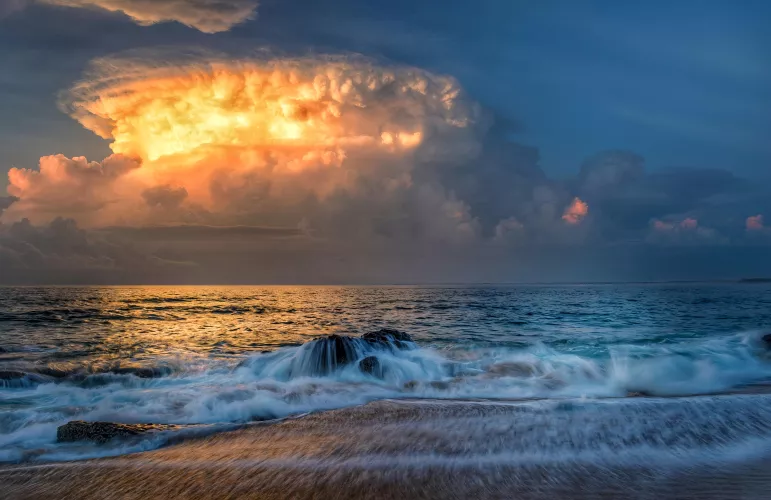 Beach with a view, Hainan Island by kmc516128
