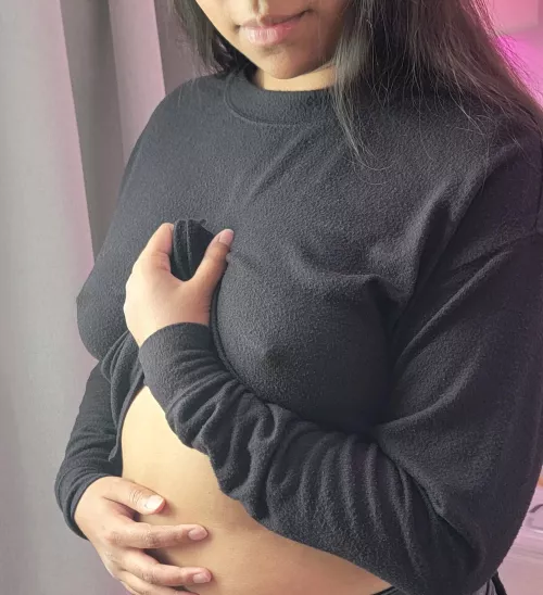 even with a thick sweater can't stop my pokies by GoddessDoodles_