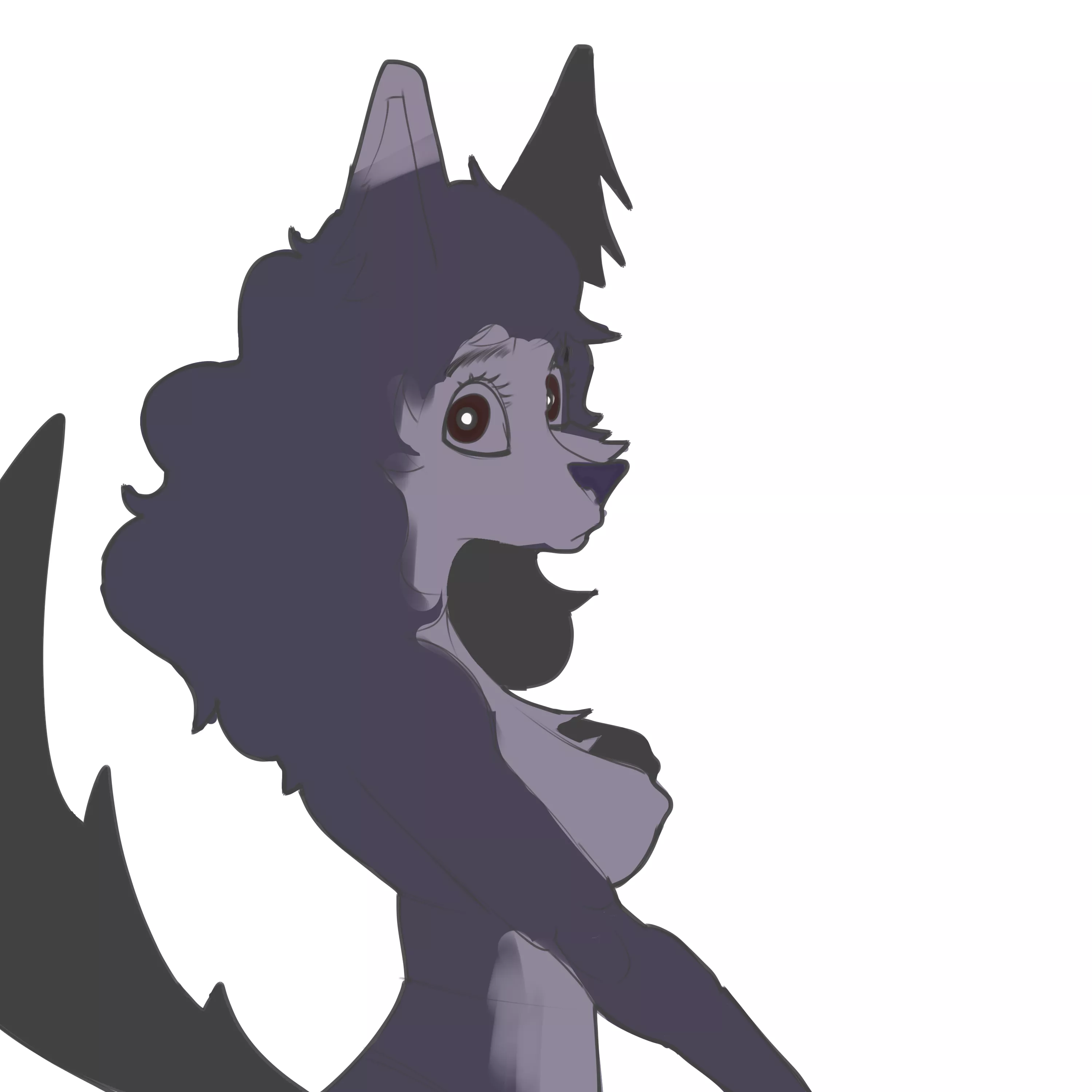 More wolf girl (art by me) posted by RickySanDraw