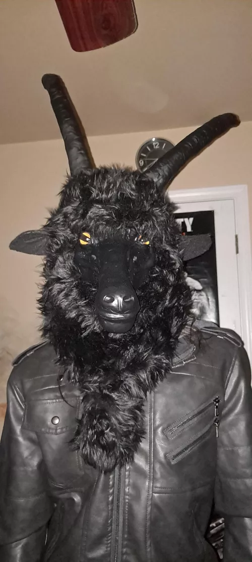 Old pic of a black goat head I made for a friend  by Bigpr7