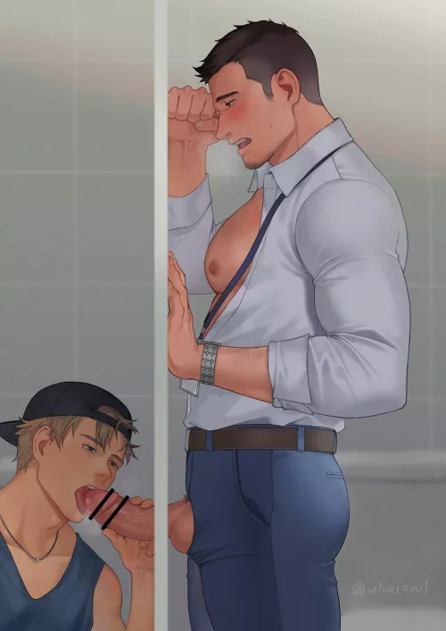 Public Bathroom Gloryhole (@uhaiowl) by triangulumstardust