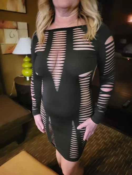 Another slutty Vegas dress hubby bought me...I have one goal in mind wearing this out :) I am sure you can guess what it is ! by wyckedjasmine