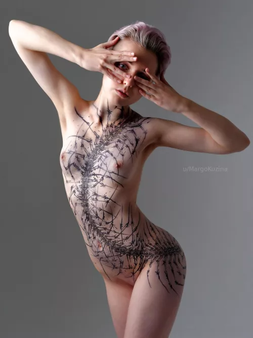 Giant centipede on my body by MargoKuzina