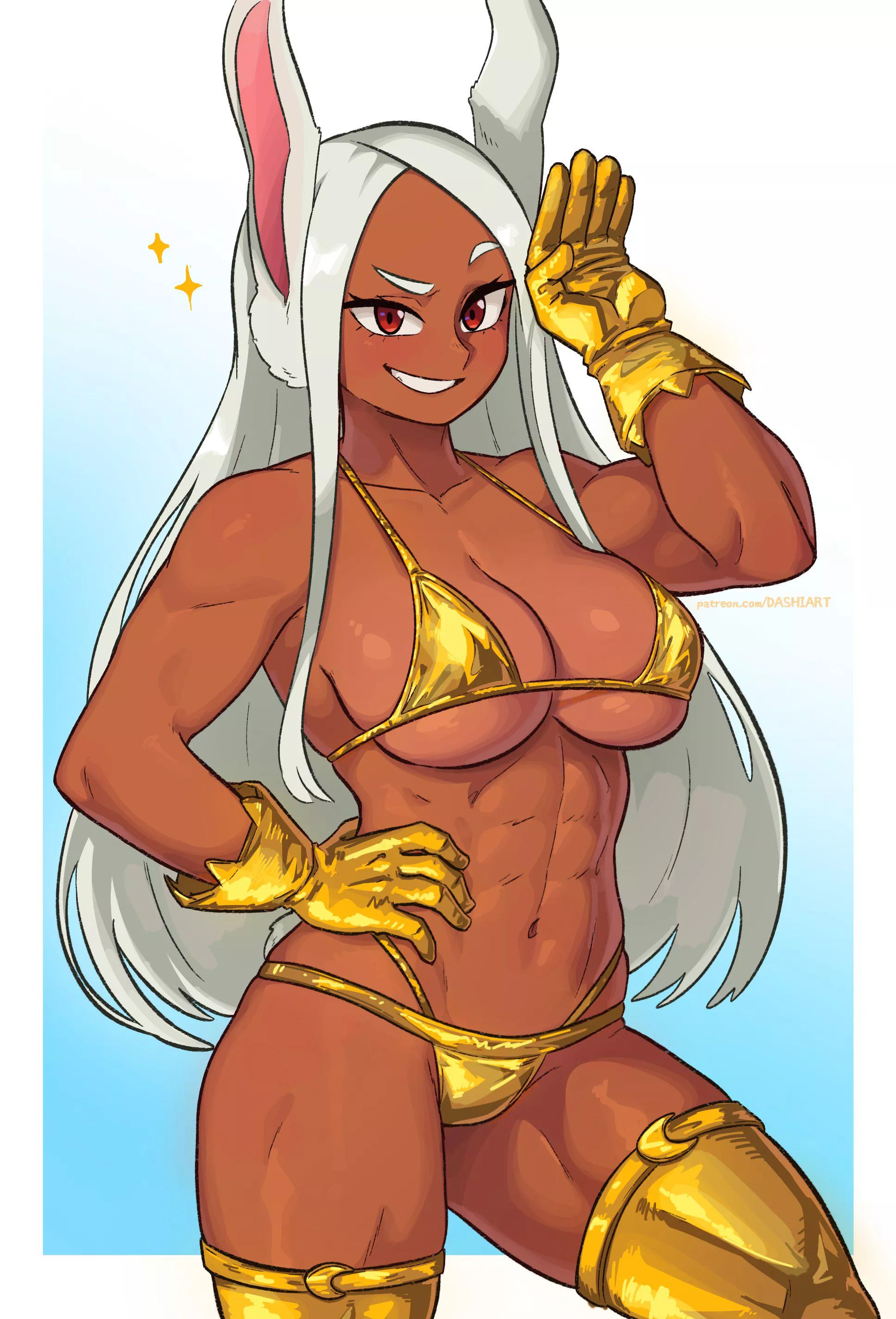 Gold Bikini Mirko [My Hero Academia] (@_D_A_S_H_I_) posted by A_MASSIVE_PERVERT
