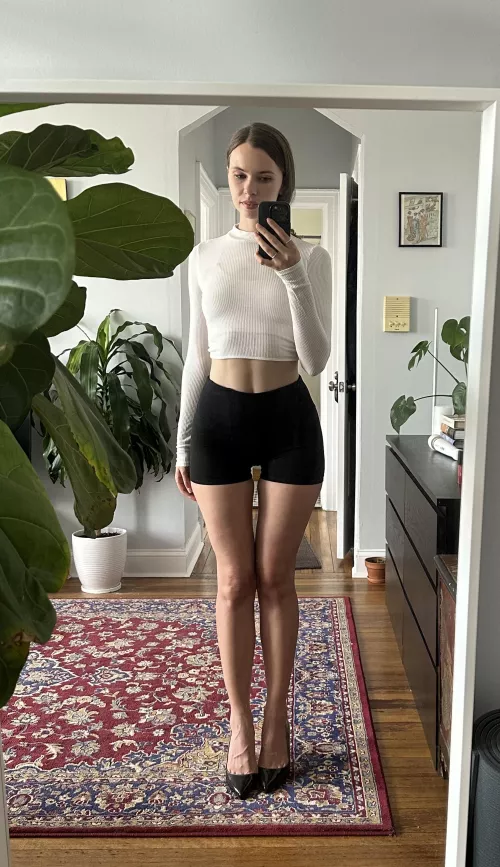 Heels with yoga pants makes for a nice gap by RealAliaBlack