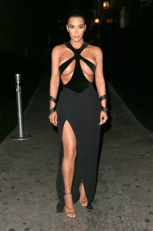 Kim about to bust out of her dress by Unfair-Software-