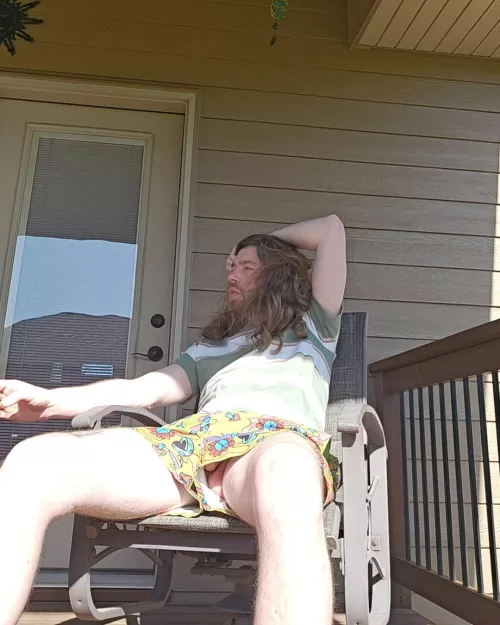 Nice day on the patio by Marjohh