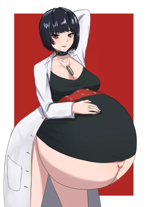 Pregnant Goth Doctor GF (KakuAjiAlter) by HeavyLancerthe8th
