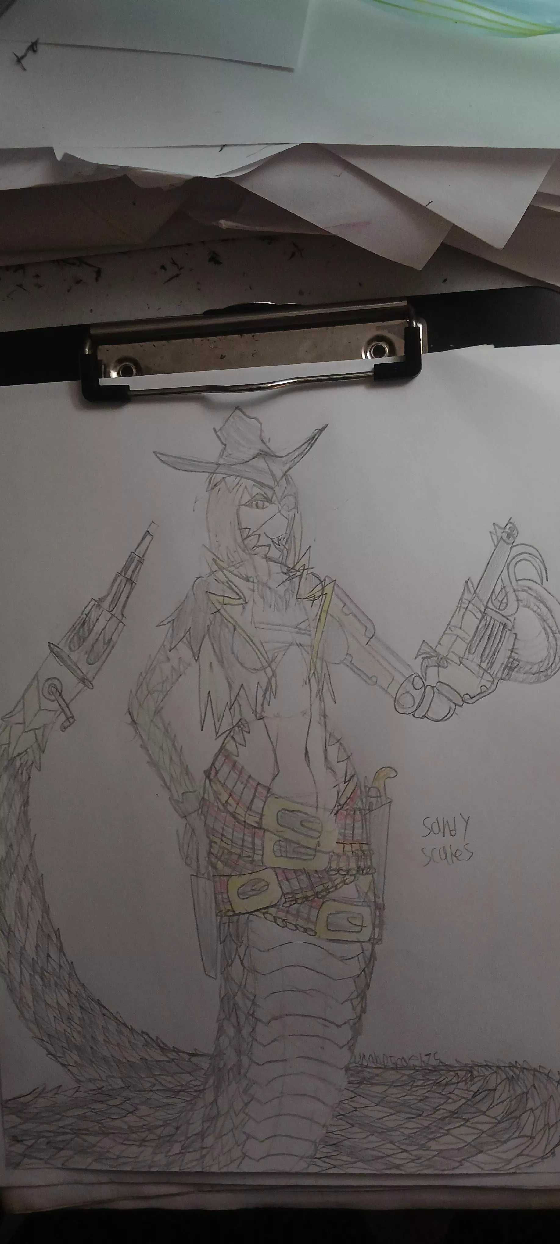 Sandy scales, lamia bandit (source: me) posted by sandtrap175