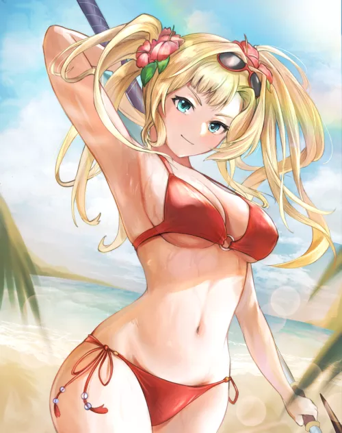 Zeta in bikini (bbonk) [Granblue Fantasy] by TheRoySez