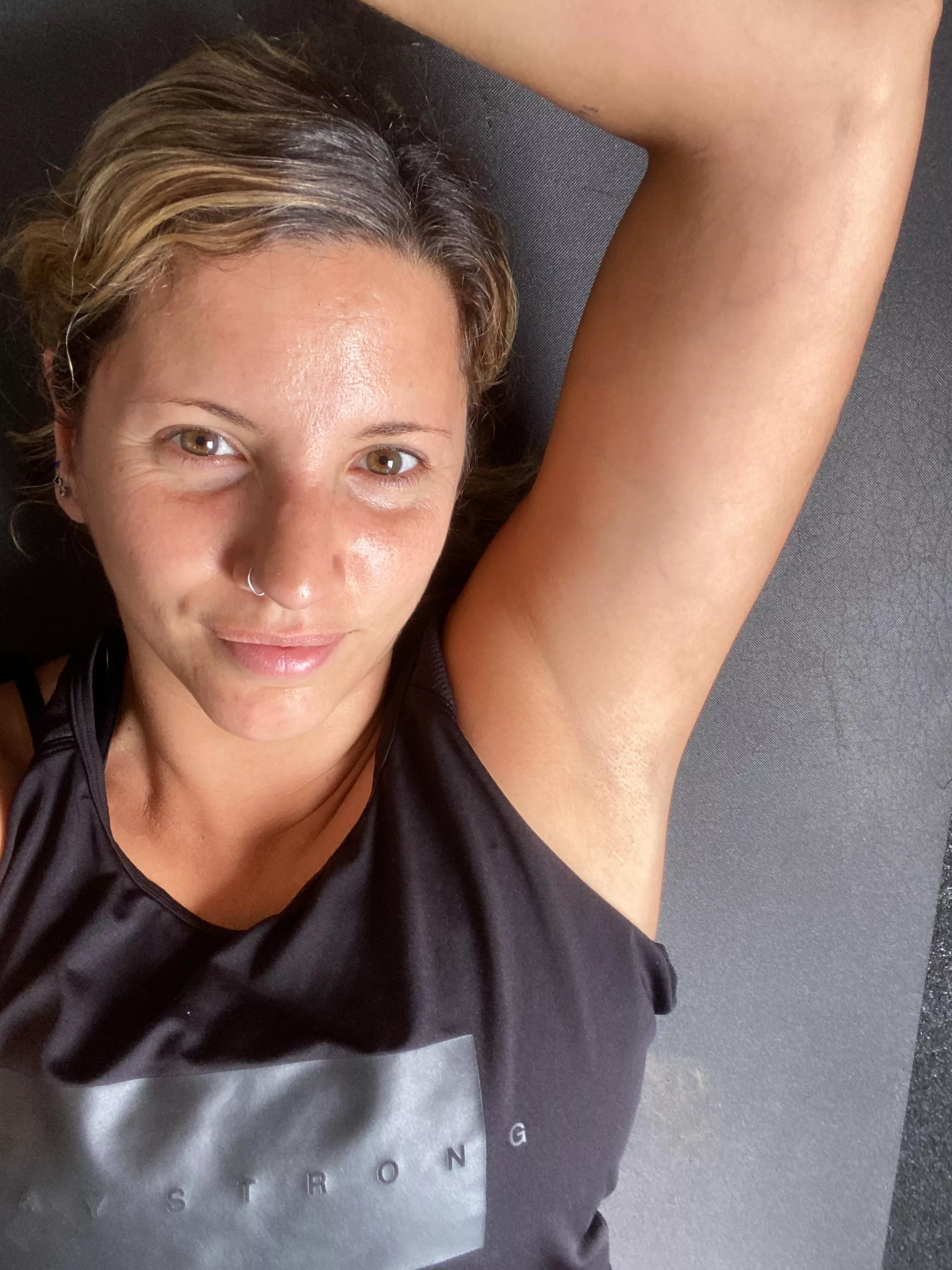 Abs make me sweat a lot posted by thewarriorprincess23