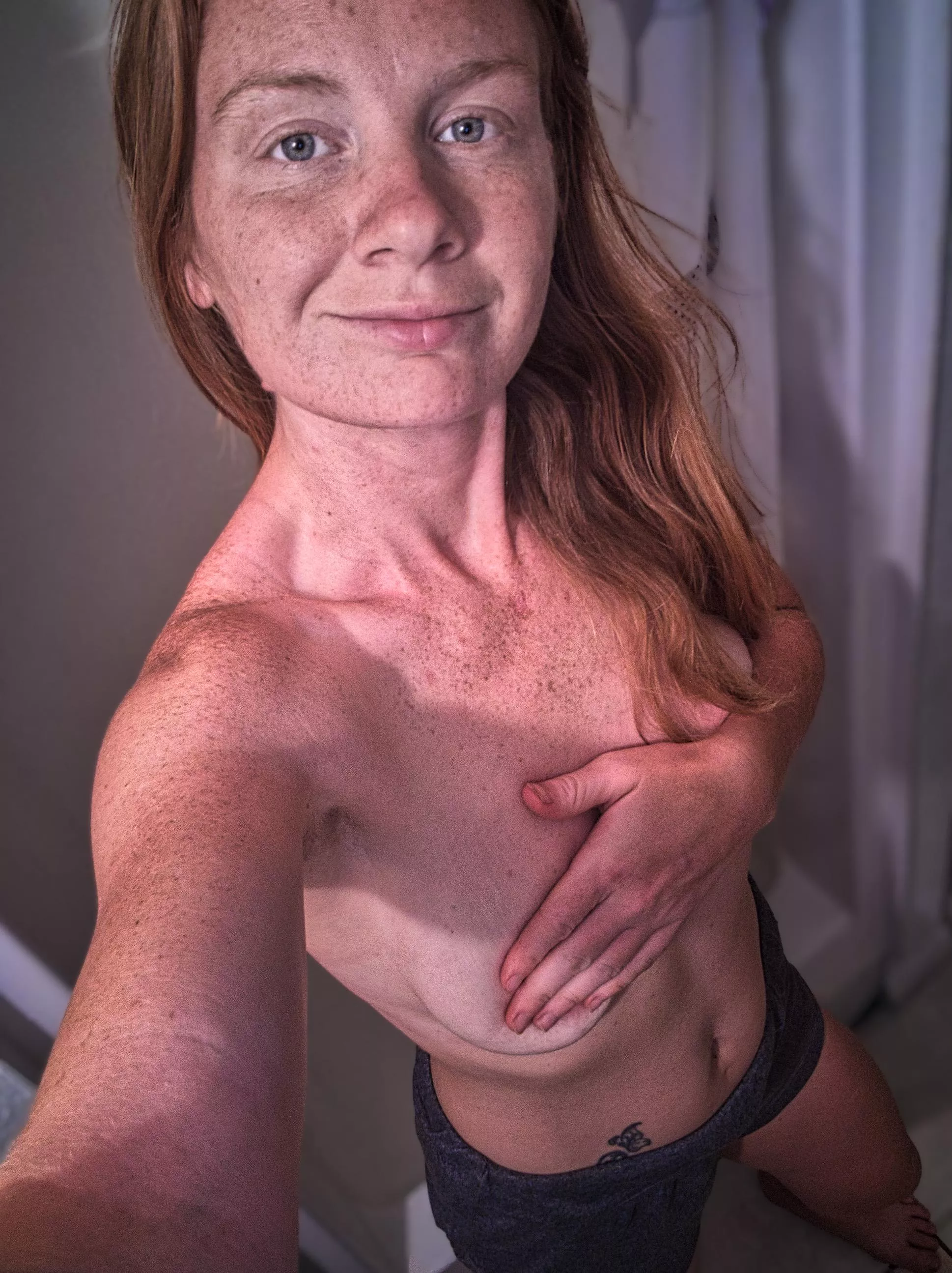 All natural, the carpet matches the drapes👙 posted by Redlilyrose