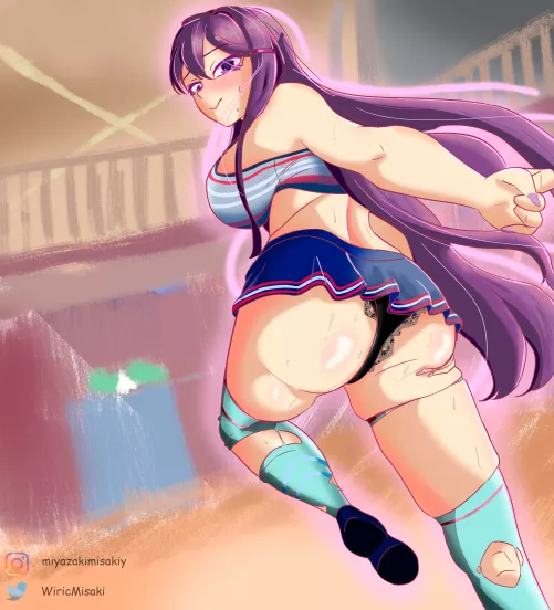 An another Yuri art, i like the cheerleader vibe! by WiricHiroga