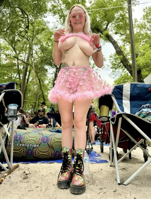 crowd flashing at the festival  by megs__dead