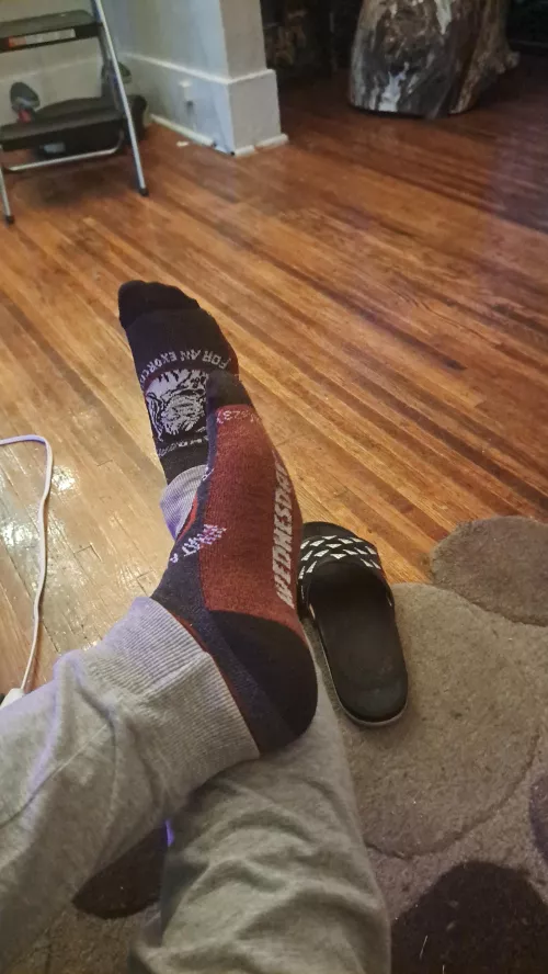 Dirty work socks! I work outdoors landscaping so I wear boots and my feet & socks get very sweaty & filthy ! 3 day wear by TrippyKoala425