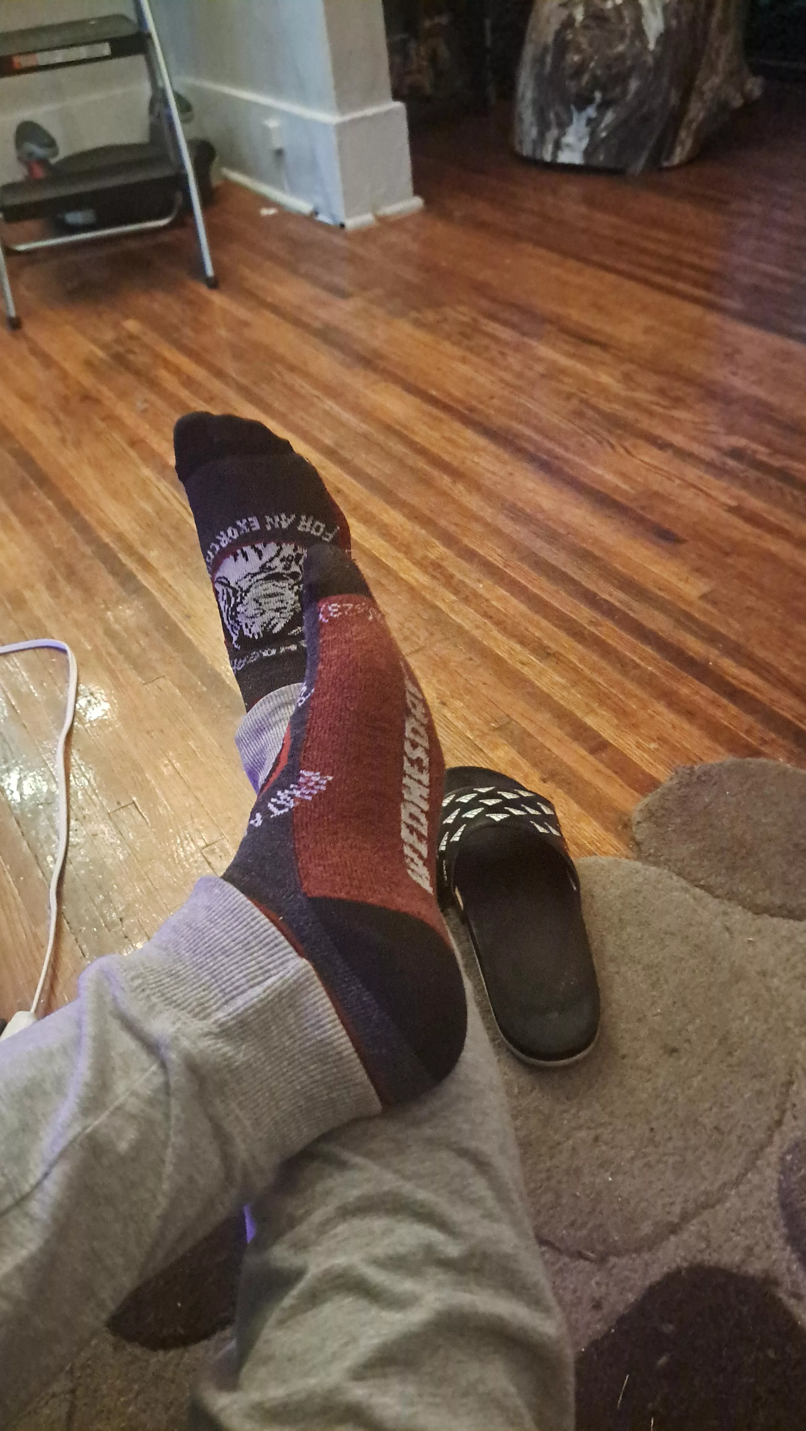 Dirty work socks! I work outdoors landscaping so I wear boots and my feet & socks get very sweaty & filthy ! 3 day wear posted by TrippyKoala425