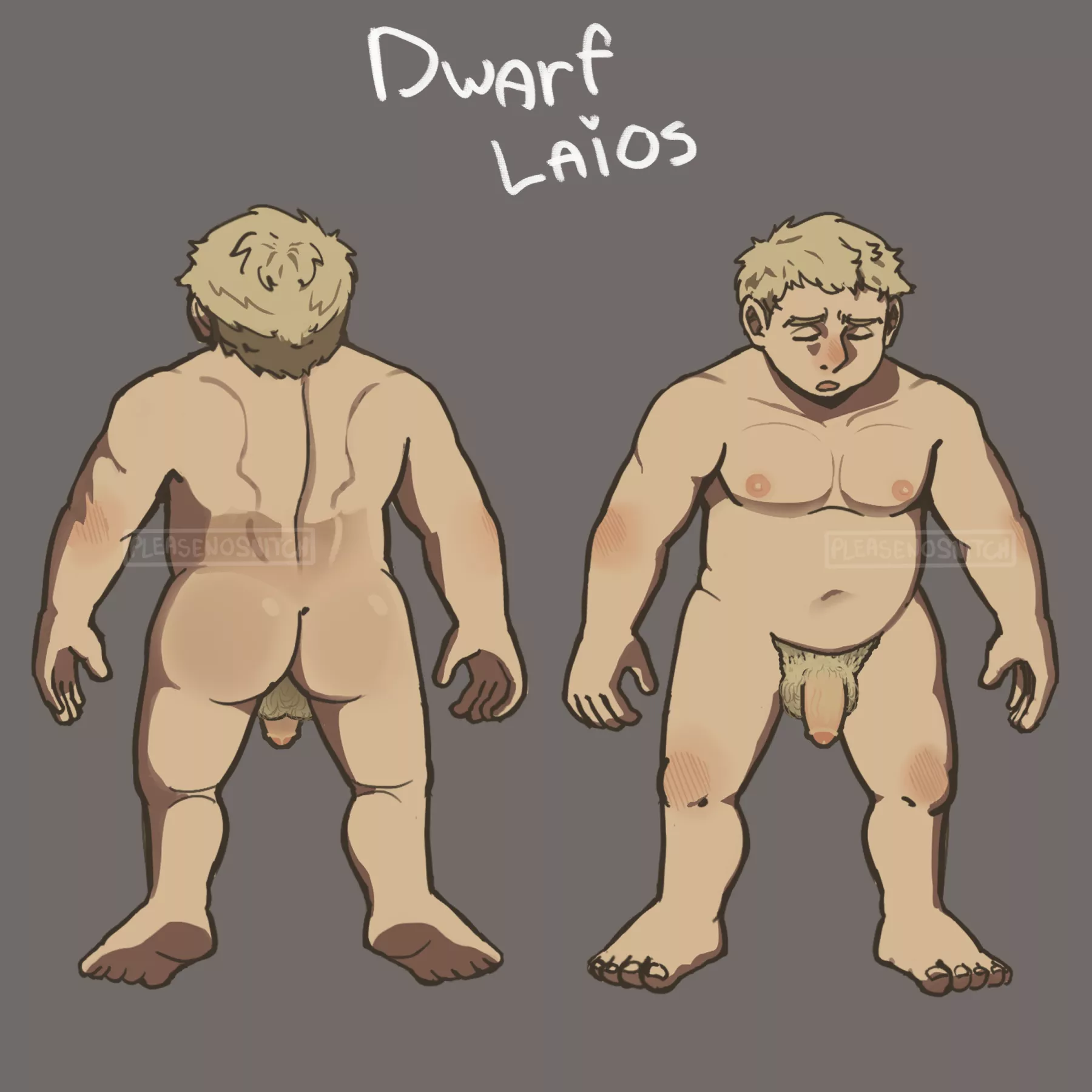 Dwarf Laios Front and Back nude ref by me (@Pleasenosnitch) posted by Ok-Cartoonist-6630