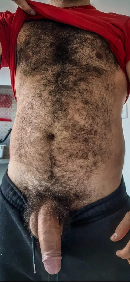 Hairy, musky, and uncut by gym-dad