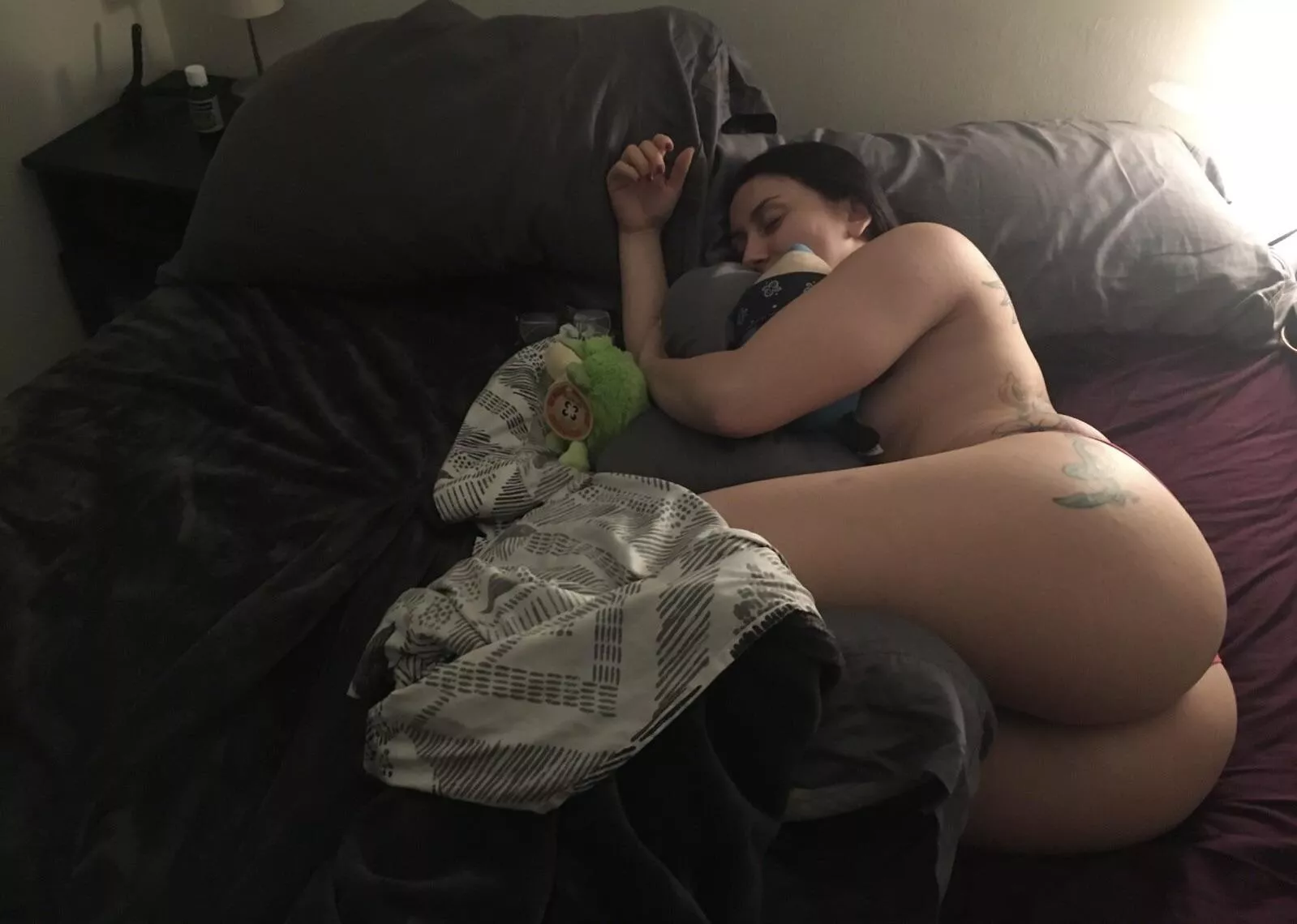 Is this how Mandy would sleep next to us? posted by Captainhook4700