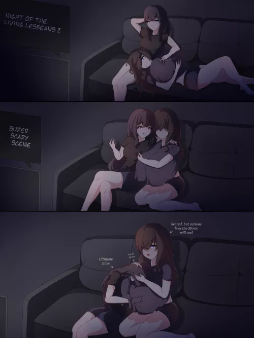 Movie Night with Alissa & Camille [Original, @Tiramisu_Art] by Tirandes