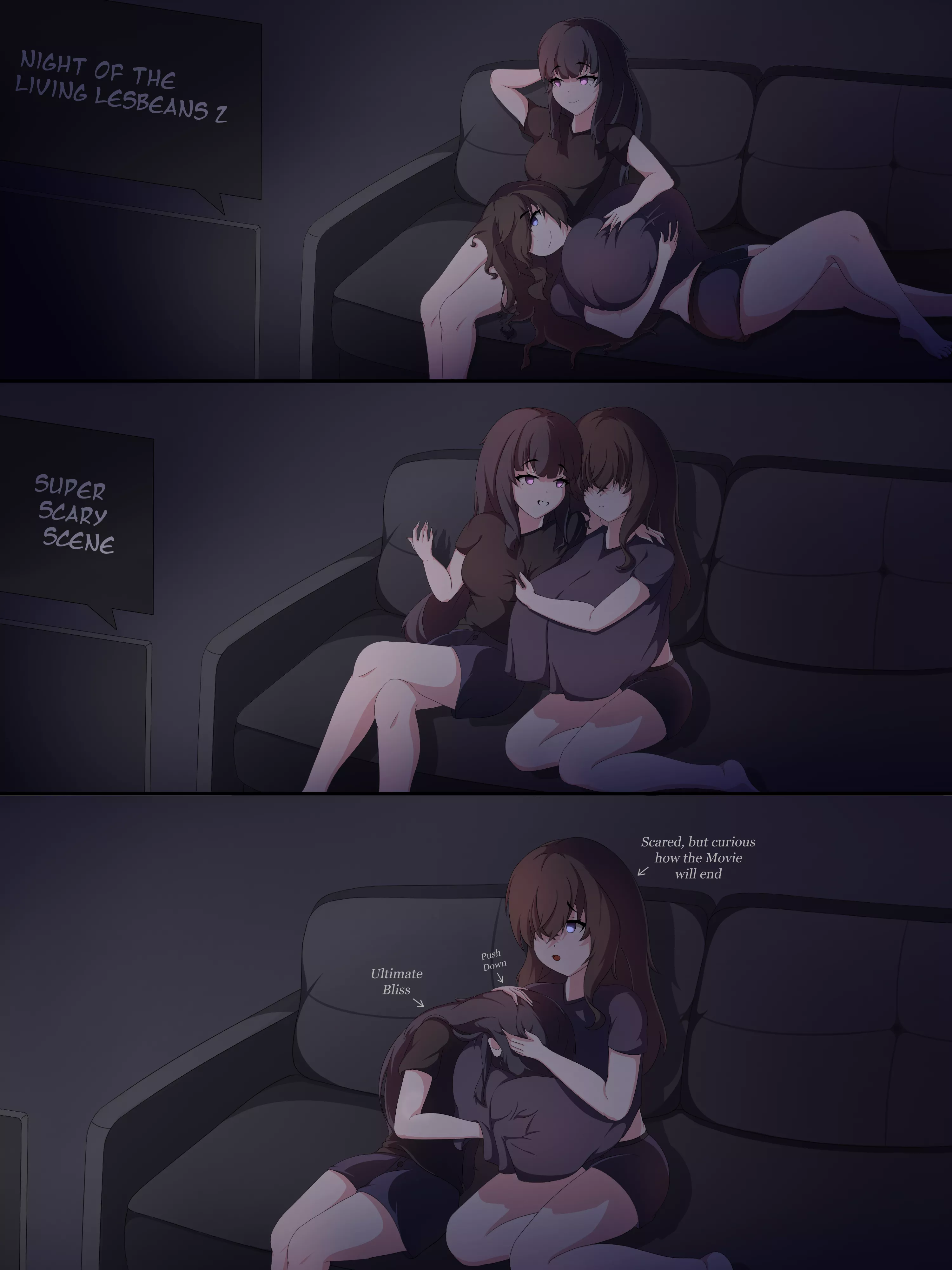 Movie Night with Alissa & Camille [Original, @Tiramisu_Art] posted by Tirandes
