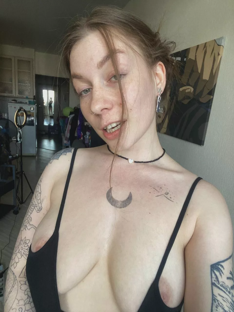 Open your mouth and I'll put my sagging tits in your mouth for you to suck on posted by duckylipss