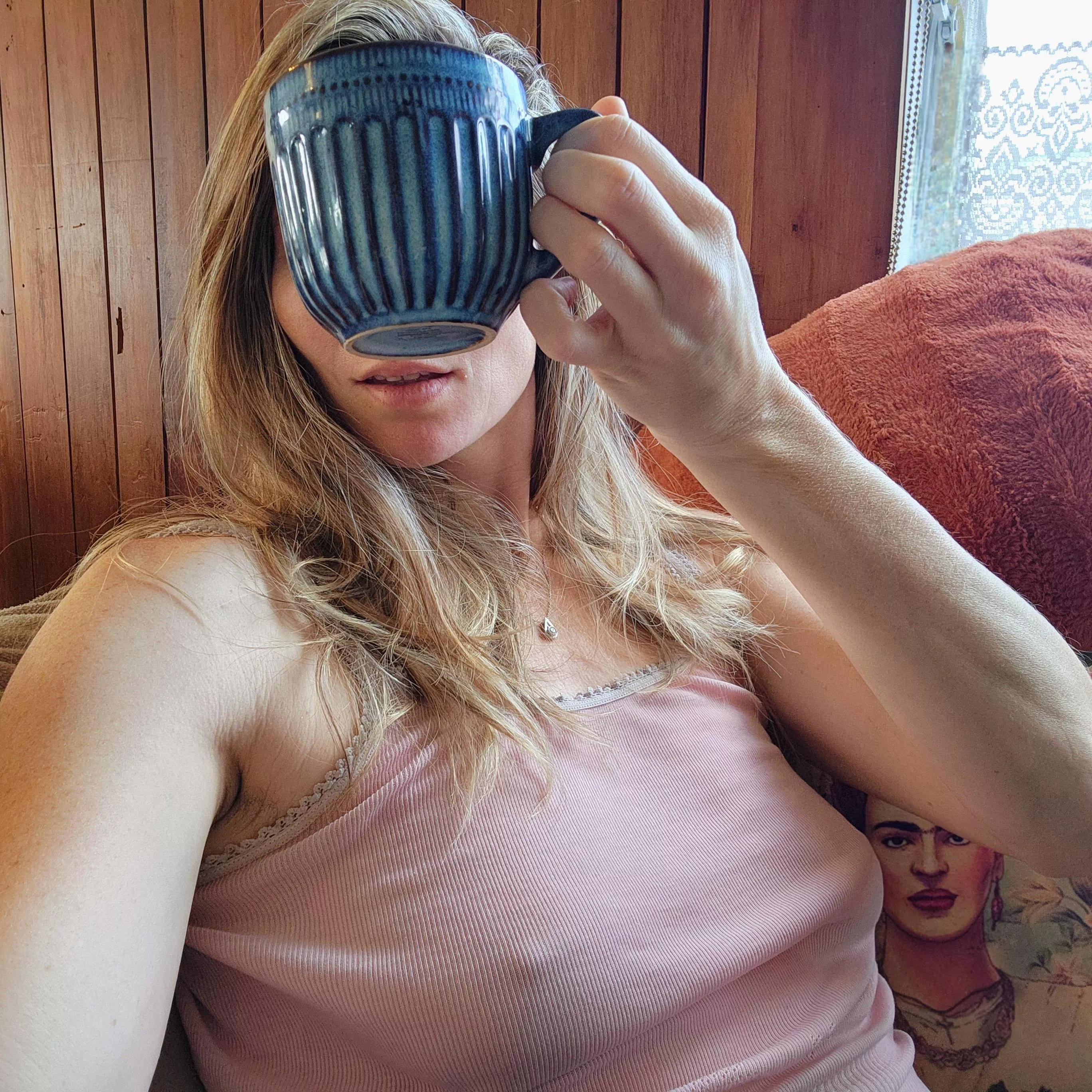 Pokies and my morning coffee posted by Leah_the_Fox