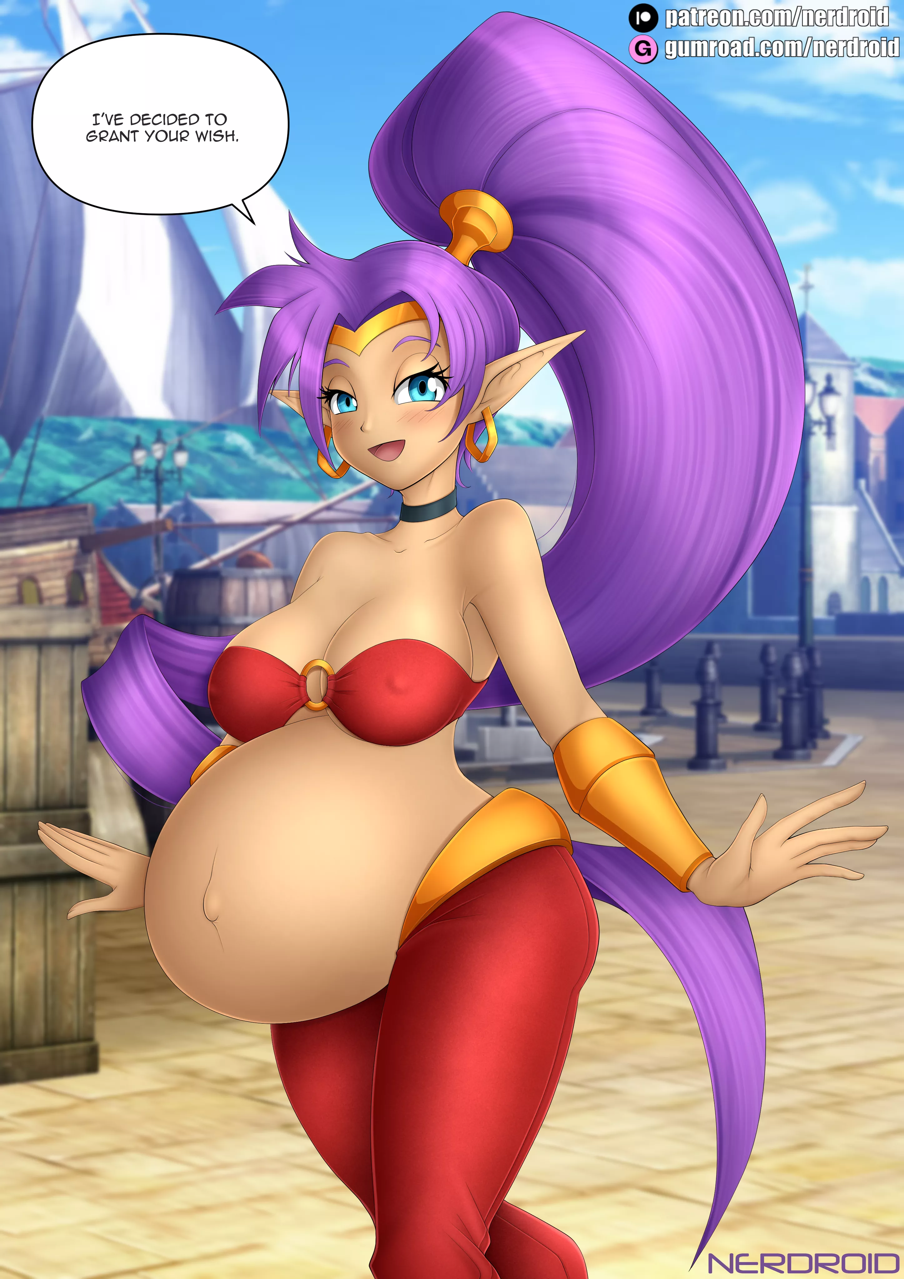 Pregnant Shantae posted by Ner-Droid