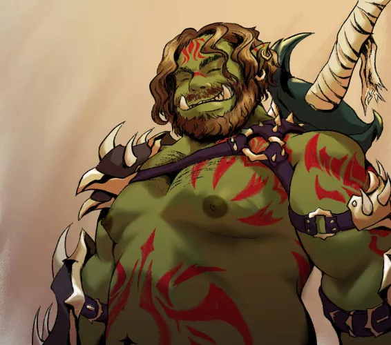 Smiling orc (art by me @NAguaraguazu) by NikeAguaraguazu