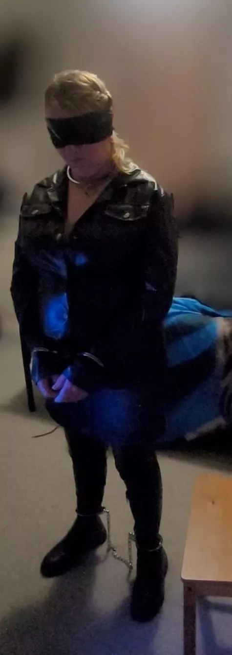 Sometimes the classic cuffs to waist chain just works.  posted by bondagefemale34